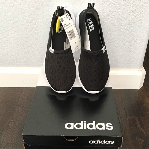 Adidas Cloudfoam Lite Racer Black Sneakers 7.5 - Picture 3 of 5